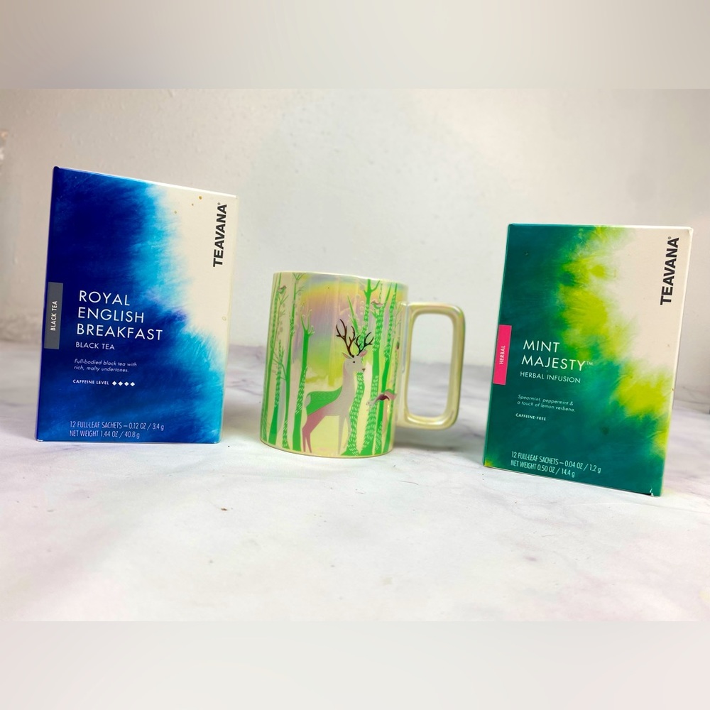 🥳SALE🥳RARE TEAVANA Starbucks Royal English Tea & Mint Majesty Tea + mug - Picture 15 of 15